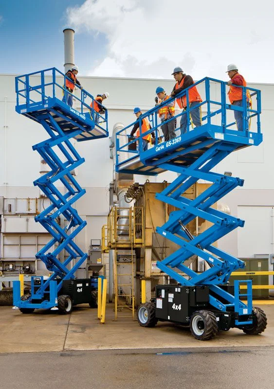 Genie 26ft, 68-69" wide Rough Terrain Scissor Lift