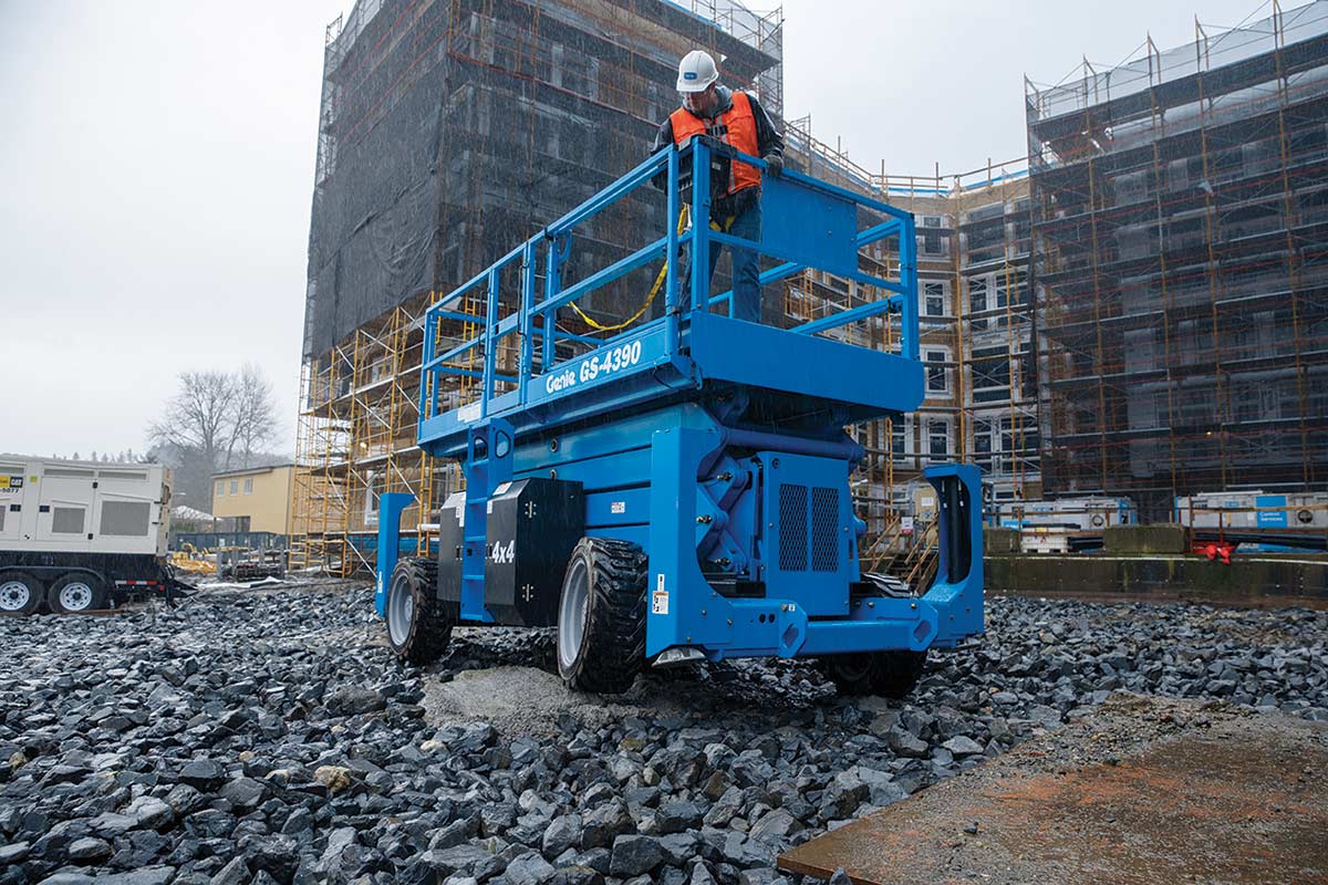 Genie 43ft, 90" wide Rough Terrain Scissor Lift