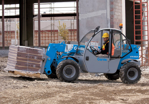 Genie GTH-5519 Telehandler, 5000lbs Reachfork, 19ft Reach